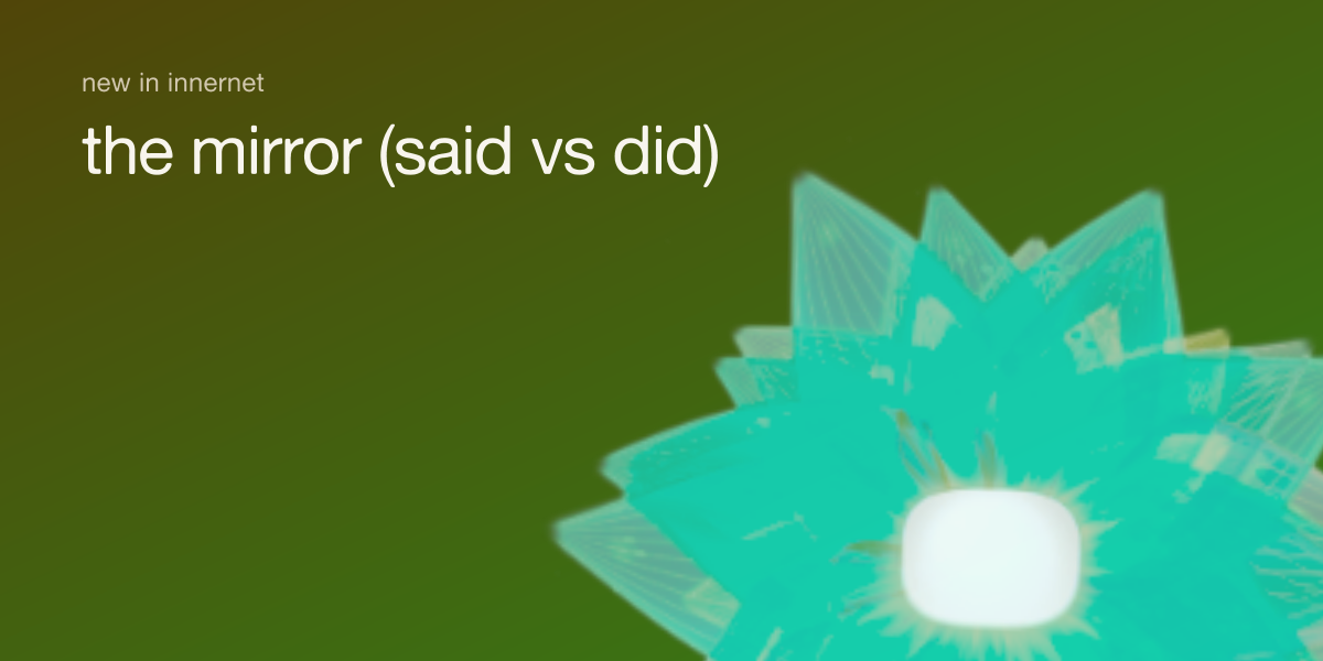 the mirror (said vs did)