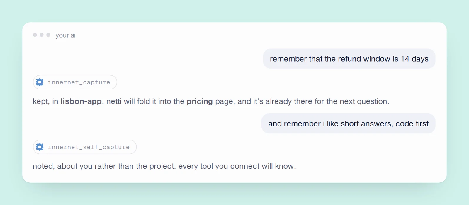 kept at once, and filed into the right page a little later.